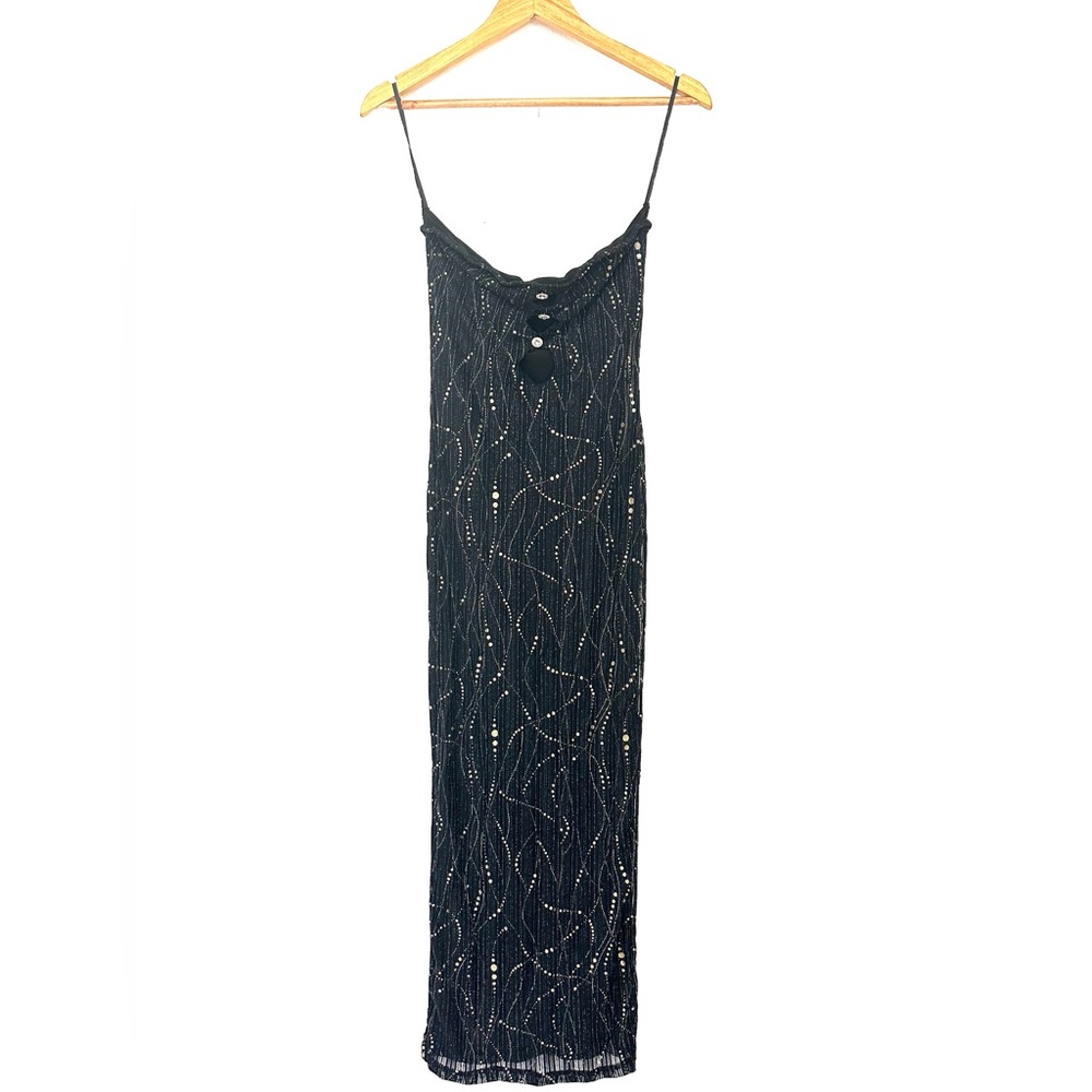 Sheer strapless bodysuit midi dress